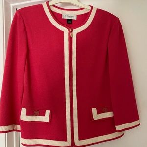 St. John knit jacket pink